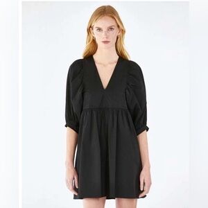 Hunter Bell Women's Maya Puff-Sleeve Eyelet‎ Mini Dress Size S